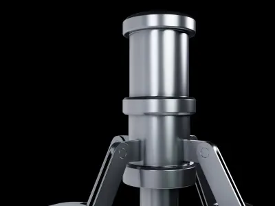 Metal realistic Claw with RIG 3D model