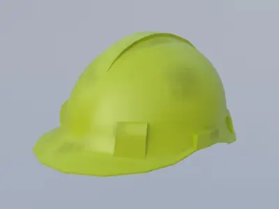 Worker Safety Helmet Set Low-poly 3D model
