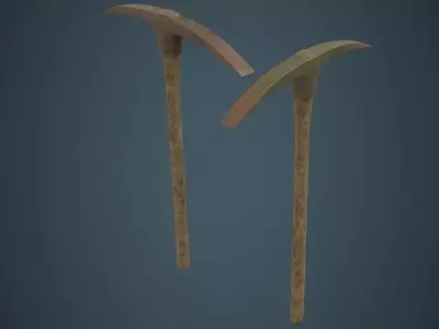 Pickaxe 2C Low-poly 3D model
