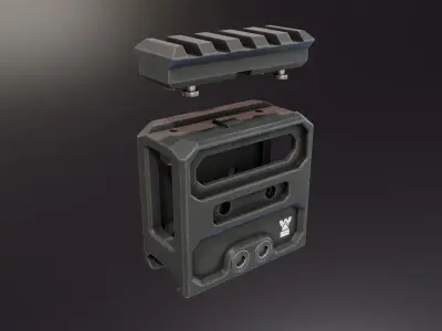 Kastle Picatinny Riser Low-poly 3D model