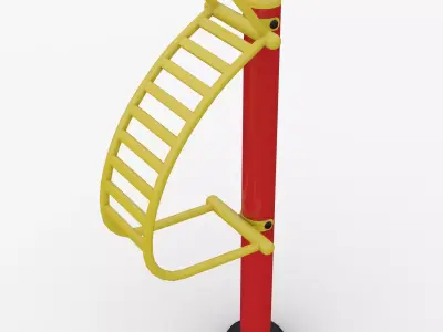 Outdoor fitness Equipment back stretching stand model 3D model