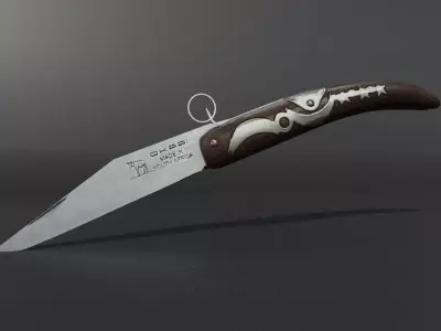 Egyptian pocket knife matwa Low-poly 3D model