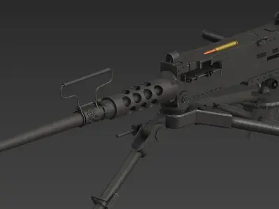 M2 Browning Low-poly 3D model buy