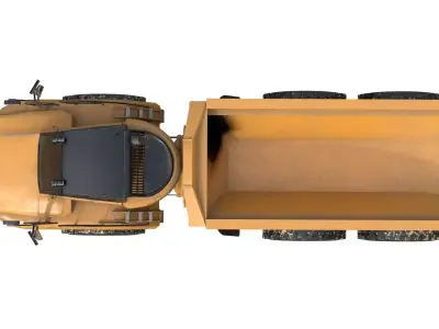 725C2 Three Axle Articulated Truck Low-poly 3D model