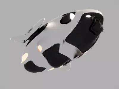 Futuristic Hover Car Sci Fi Flying Vehicle Low-poly 3D model