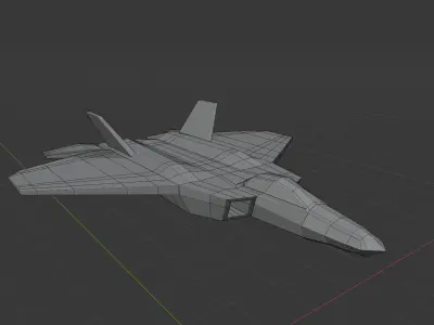 F22 inspired Fighter Jet 3D print model