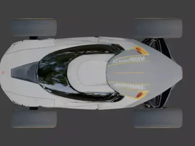 Futuristic Sci-Fi Concept Car Low-poly 3D model