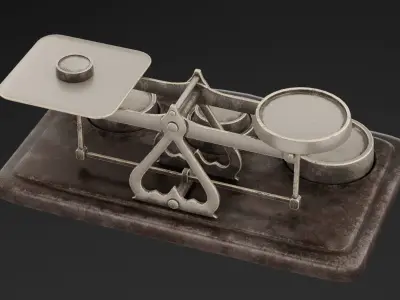 Balancing Scale Low-poly 3D model