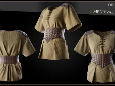 5 Medieval Outfit 3D print model