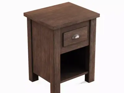 Antique End Table 03 Low-poly 3D model