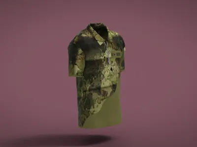 Military Outfit - T-shirt Low-poly 3D model 53