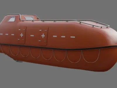 Lifeboat 1A Low-poly 3D model