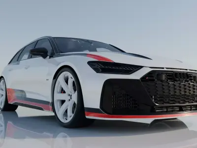 Audi RS6 Avant GT 2025 High Detail Game Ready Cinematic Low-poly 3D model