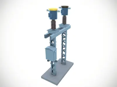 Electric Station Setup 2 3D model