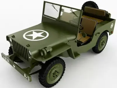 Willys Jeep 3D model purchase