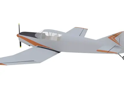 Jodel D140 Mousquetaire Low-poly 3D model