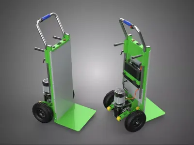 ELECTRIC POWER MOTOR HAND TRUCK HANDTRUCK STAIR CLIMBER CLIMBING 3D model
