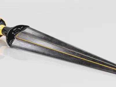 Dagger Low Poly Model With PBR For Gamings Metaverse GTA Low-poly 3D model