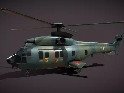 Dragon military helicopter 3D model
