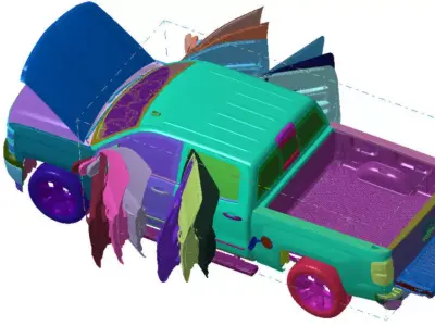 Chevrolet Silverado 1500  2014 Pickup Vehicle 3d scan data 3D model