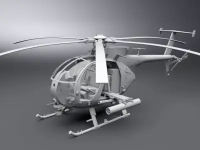 AH6m Little Bird Scale model 3D print model