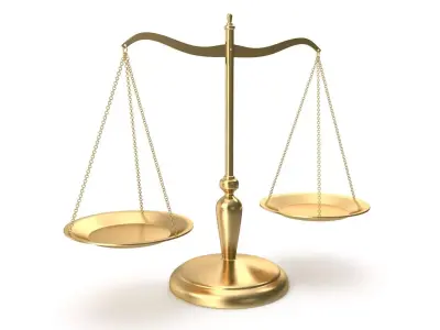 Scales of Justice Low-poly 3D model