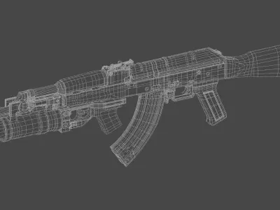 Ak 74 Rifle GP 25 3D model
