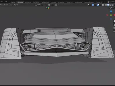 Futuristic Sports Car High Detail Sci Fi Vehicle Concept 3D model