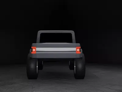 Stylized Jeep Gladiator - Game Ready Low-poly 3D model