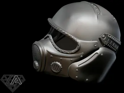 Metro 2033 helmet darkside edition 3D print model