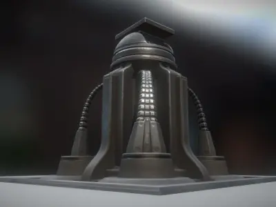 Animated Tower Low-poly 3D model