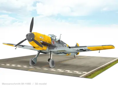 Messerschmitt Bf-109E 3D model