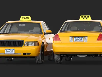  Yellow Taxi Simple Interior 