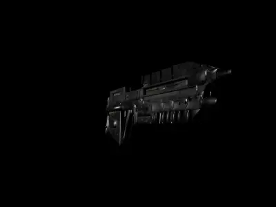 Halo Assault Rifle Made In Maya and Textured In 3DCoatTextura Low-poly 3D model