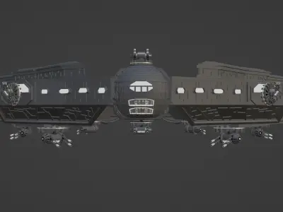 Star Wars Ship Low Poly Look 3D model