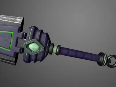 Heavy sword 3D model Low-poly 3D model