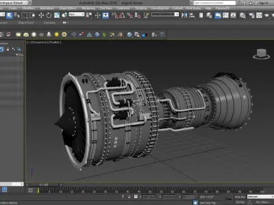 Engine  jet  BOEING 3D model
