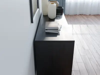 Media Console with decor 3D model