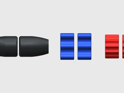 Throttle Pitch and Mixture handles for DIY Flight Simulator 3D print model