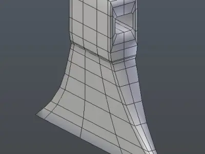 Cartoon hand-painted axe Free low-poly 3D model