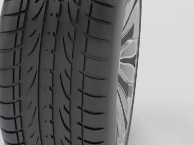 Luxury wheel Free low-poly 3D model