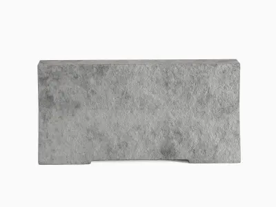 Concrete Barrier B 01  Low-poly 3D model