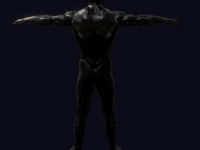 free-mixamo-retextured-model man in futuristic suit Free low-poly 3D model