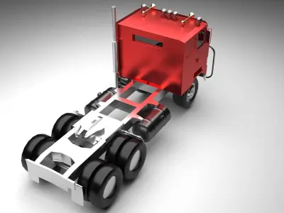 Flat Nose Truck 3D model