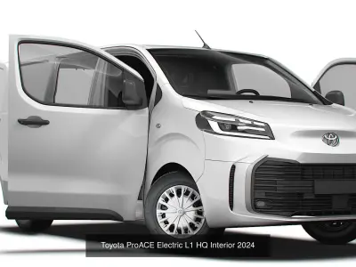 Toyota ProACE Electric Van HQ Interior 2025 3D Model Pack