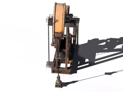 Oil Derrick 01 PBR Low-poly 3D model