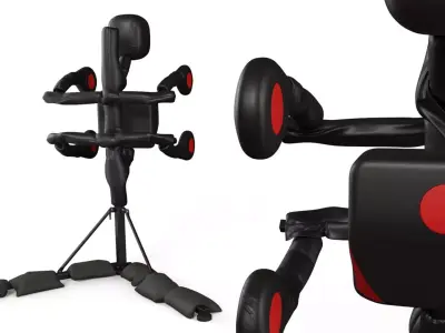 Full Body Striking Dummy Black 3D model purchase