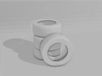 Tire PBR set of tires Low-poly 3D model