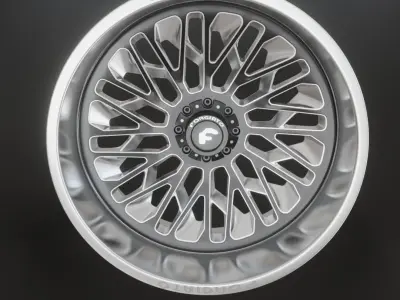 Wheel based on  FORGIATO TXC107 CHROME BLACK 3D model