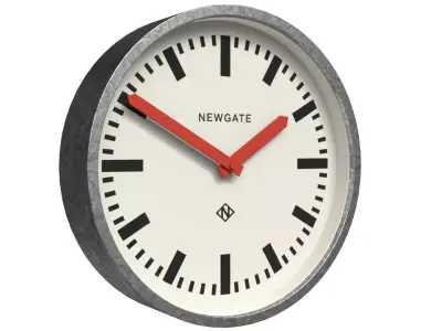 Newgate Luggage Wall Clock Iconic Industrial Railway Design Low-poly 3D model